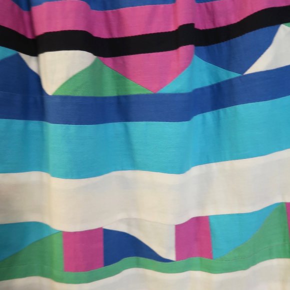 Vintage Patchwork Skirt Colorful Geometric Pattern - Picture 6 of 8